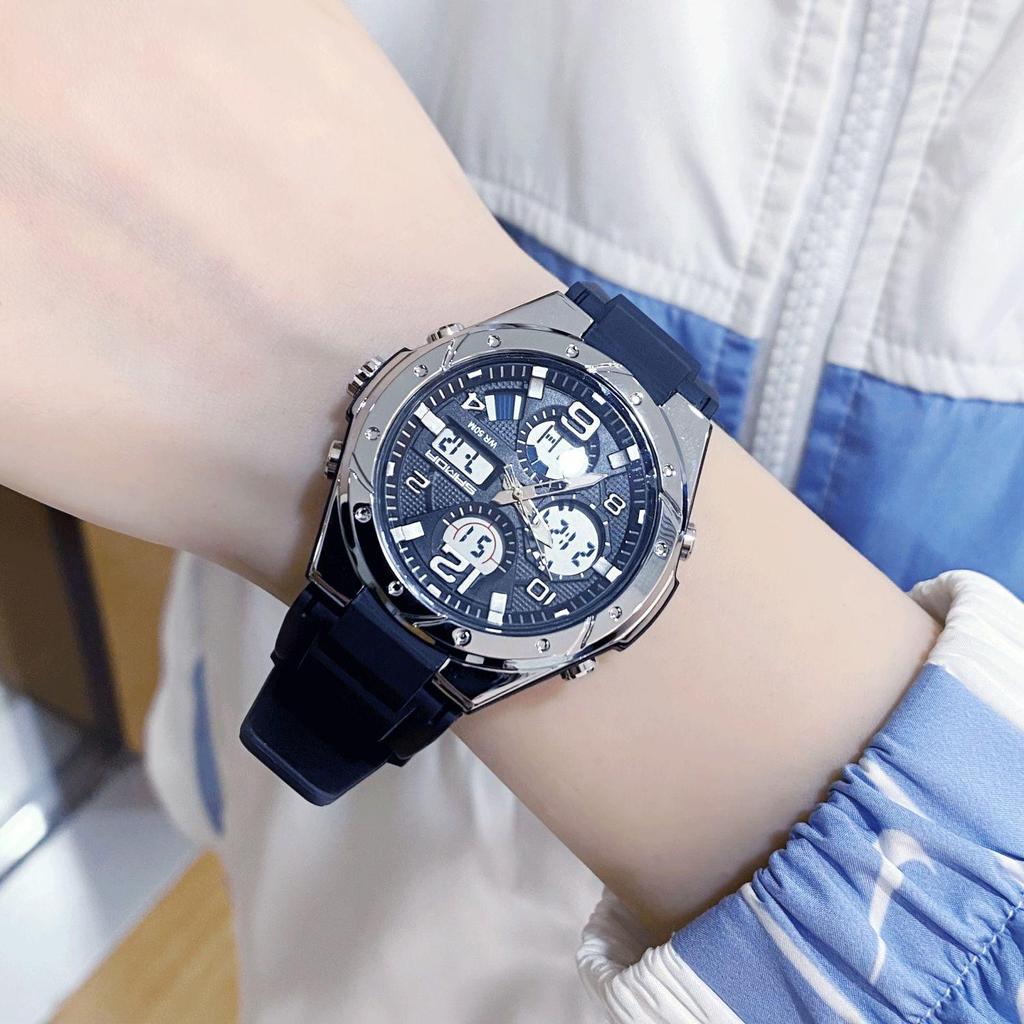 Sportovní svítivé vodotěsné multifunkční elektronické hodinky pro dospívající dívky