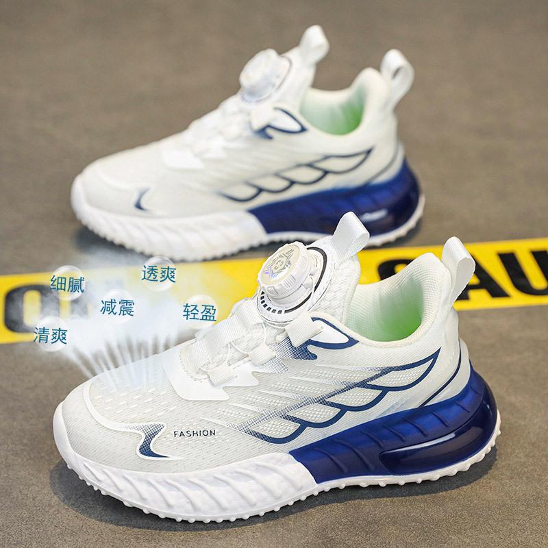 

Одноклассники Весна и Осень 2025 Сетка Гоччао Вращающаяся Пряжка Дышащие Баскетбольные Кроссовки Модные Кроссовки для Бега для Детей Среднего и Старшего Возраста 40