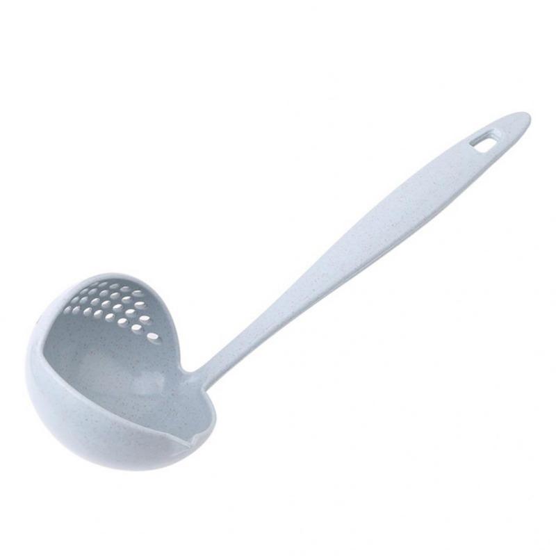 2 in 1 Filter Colander Pot Porridge Soup, Long Handle, Big Spoon, Kitchen Tool
