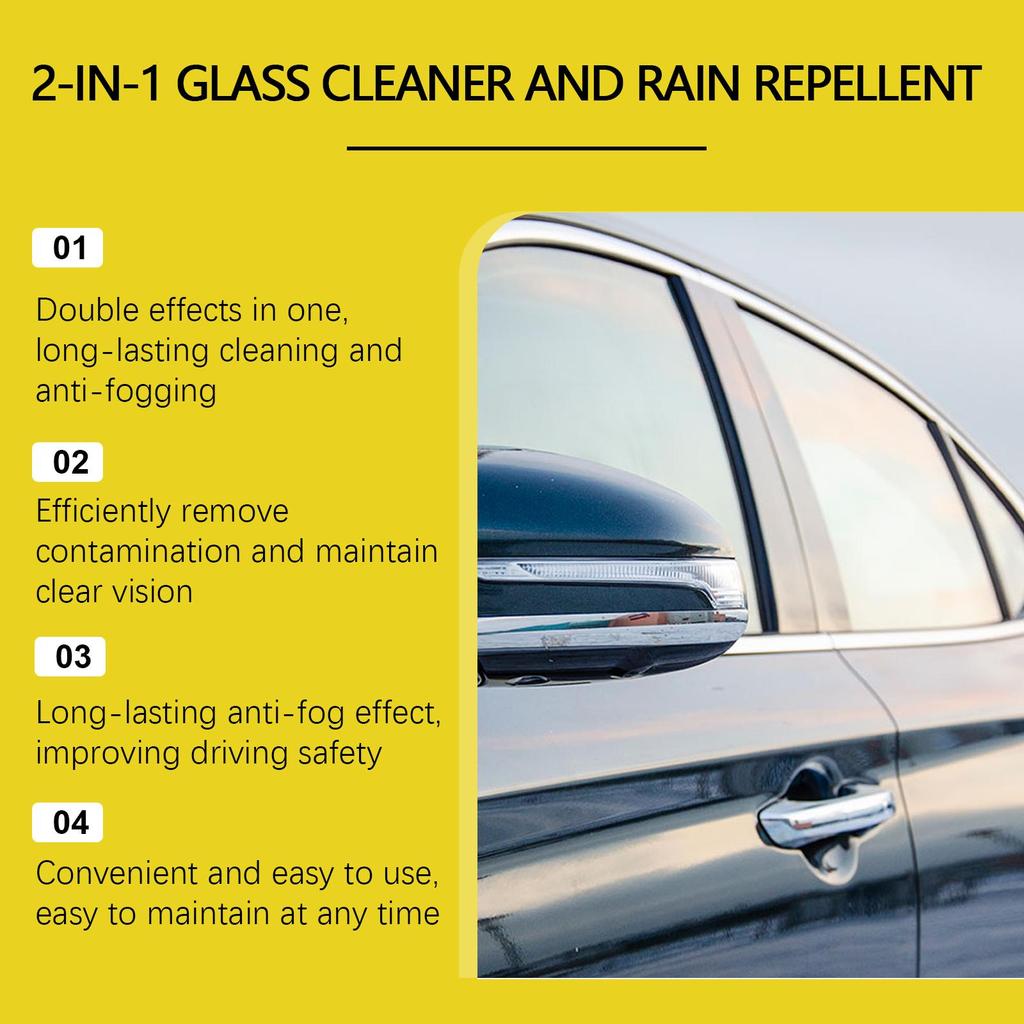 Rayhong Car Glass Cleaner Anti-Fog Two-in-One Windshield Cleaner Brightening and Oil Film Removal Anti-Fog Agent 100ml