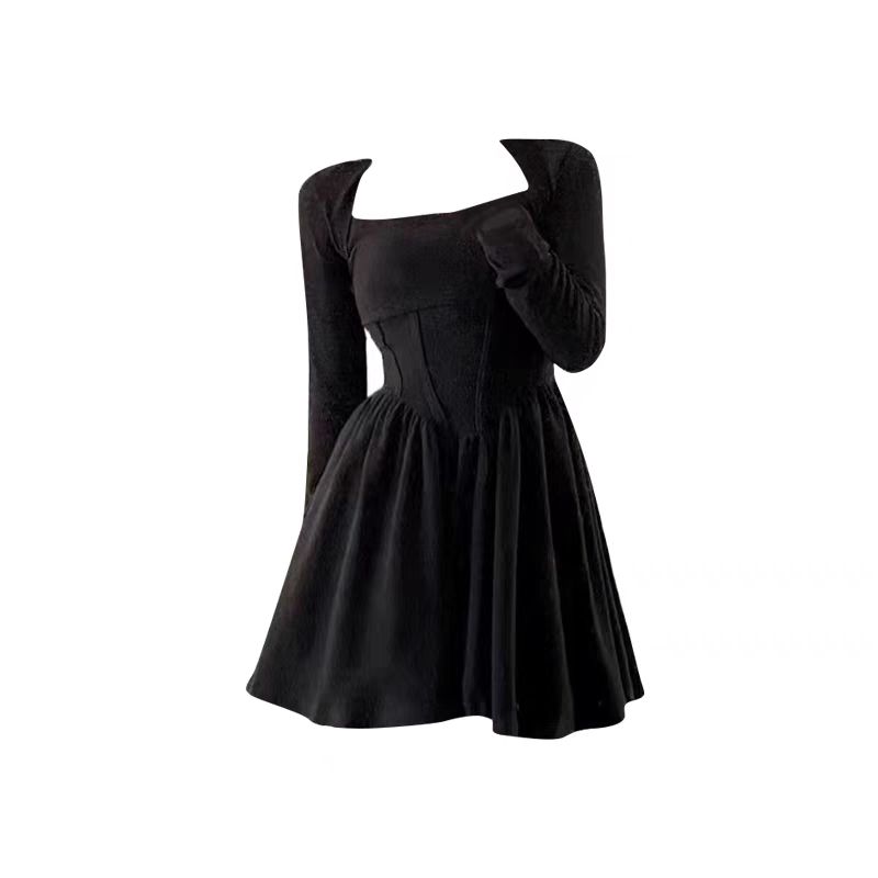 

Export Amazon Dark Dress Oversize Women s Clothing Black L(Large size)