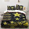 D-Nápoje Rockstar Energy Prostěradla Povlaky na přikrývky Ložní prádlo Prostěradla na koleje Třídílná sada ložního prádla Třídílná měkká teplá sada ložního prádla