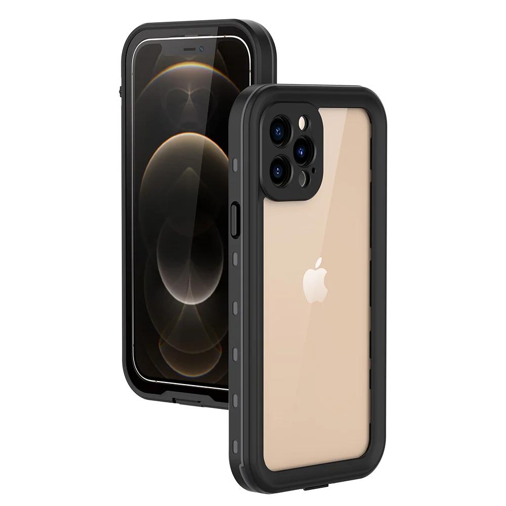 Водонепроницаемый чехол IP68 для IPhone 17 Air 17e 16e 15 Pro Max 14 Pro Max 13 12 11Pro XR Полная защита Ударопрочные чехлы для тяжелых условий iphone 17 чёрный