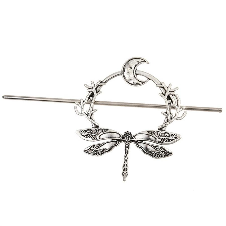 

Новая Модная Простая Заколка для Волос Стрекоза, Женские Однотонные Ретро Банкетные Аксессуары для Одежды, Стильная Повязка на Голову из Сплава