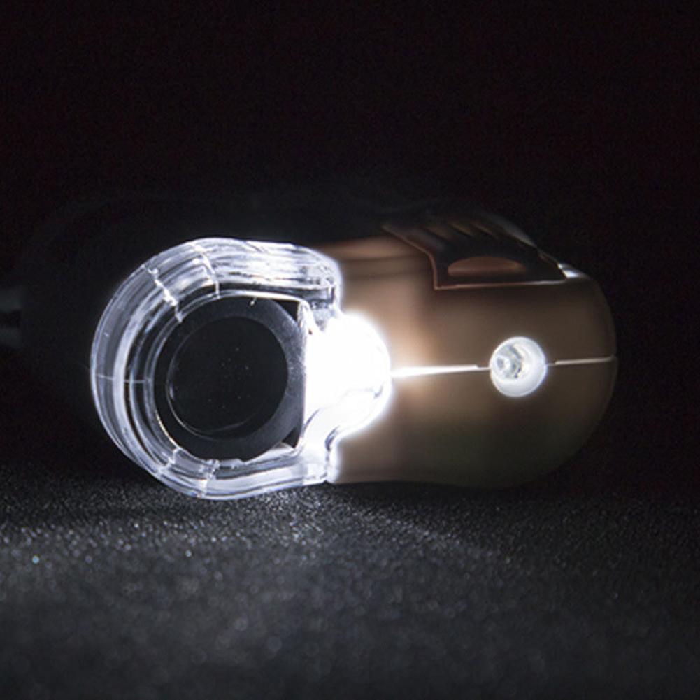 Portable Microscope Jewelry Magnifier With Built-In Led Light Adjustable Focals Length Money Checking Microscope For Stamps Coin
