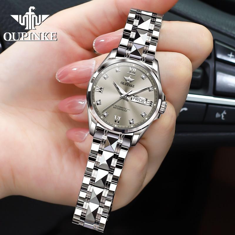 OUPINKE Women's Waterproof, Simple, Fully Automatic Mechanical Watch for Women