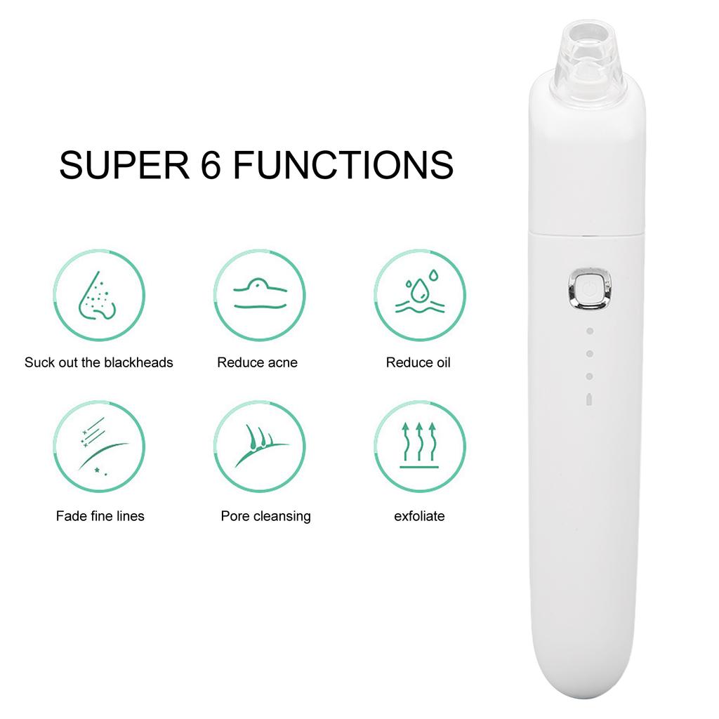 Blackhead Remover Pore Vacuum 3 Suction Power Deep Cleansing Electric Facial Pore Cleaner with 4 Replaceable Probes