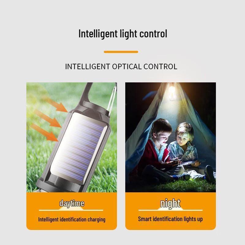 OEING T02 Solar Camping Lantern with Warm Tungsten Bulb