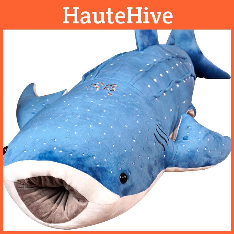 Large Blue Whale Plush Toy Super Soft Stuffed Animal For Children Cartoon Shark Whale Cushion