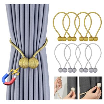 4 Stück Magnetische Perlenkugel Raffhalter Vorhangschnallen Rückhalter Schnallenclips Vorhangstangen Heimdekoratives Zubehör