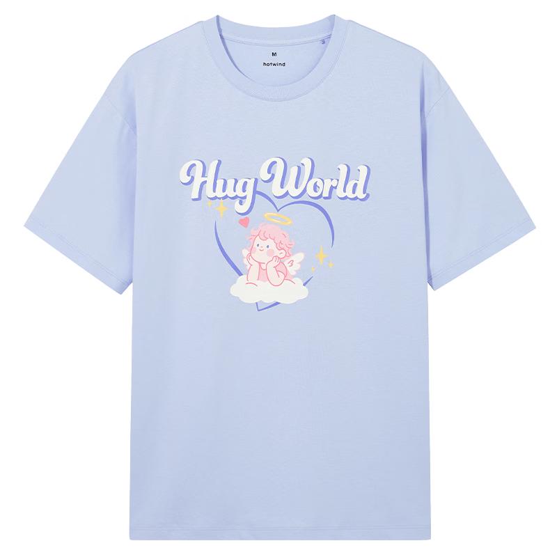 Hotwind Women s Cute Heart Short-Sleeve T-Shirt L