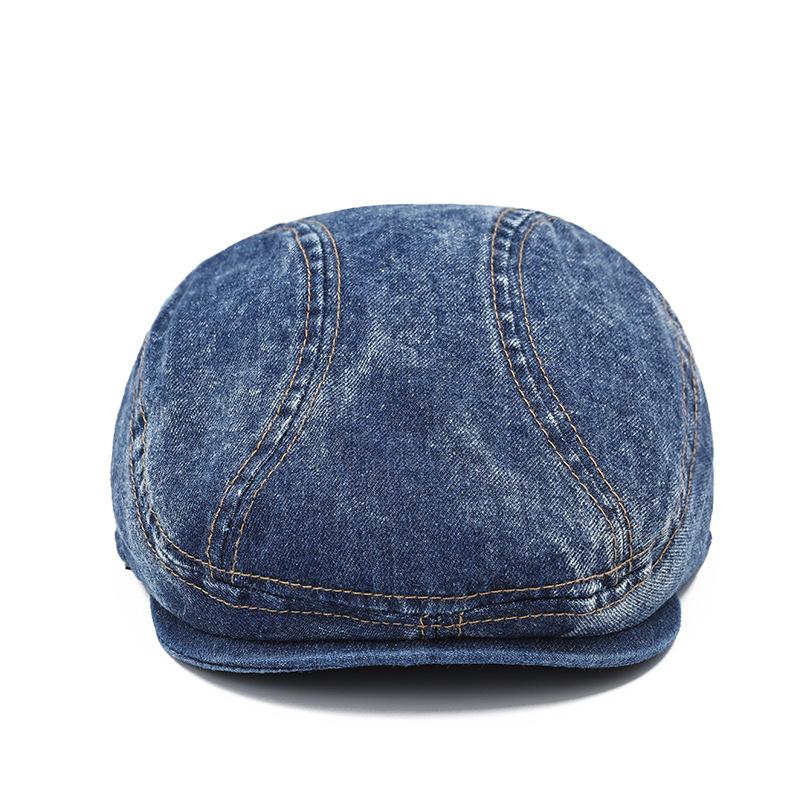 Printemps Hommes Femmes Béret Coton Denim Béret Casquette Féminin Masculin Réglable Casquette Plate Printemps Été Automne Artiste Peintre Béret Chapeau 0012