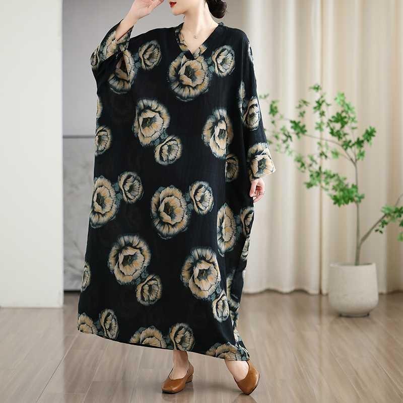 Vacation Style Travel V-Neck Vintage Dresses