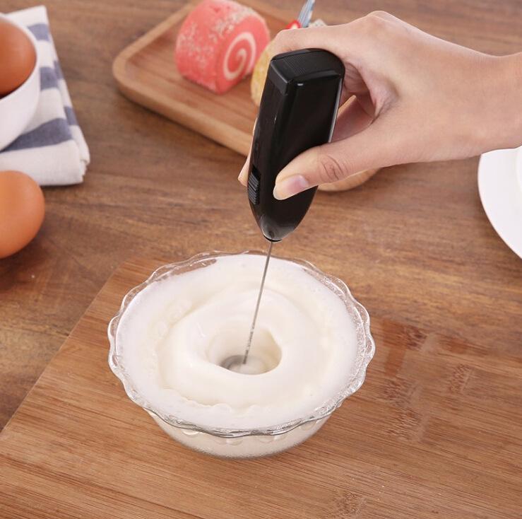 

Stainless Steel Electric Mini Handheld Egg Beater & Mixer for Coffee, Milk, Tea чёрный