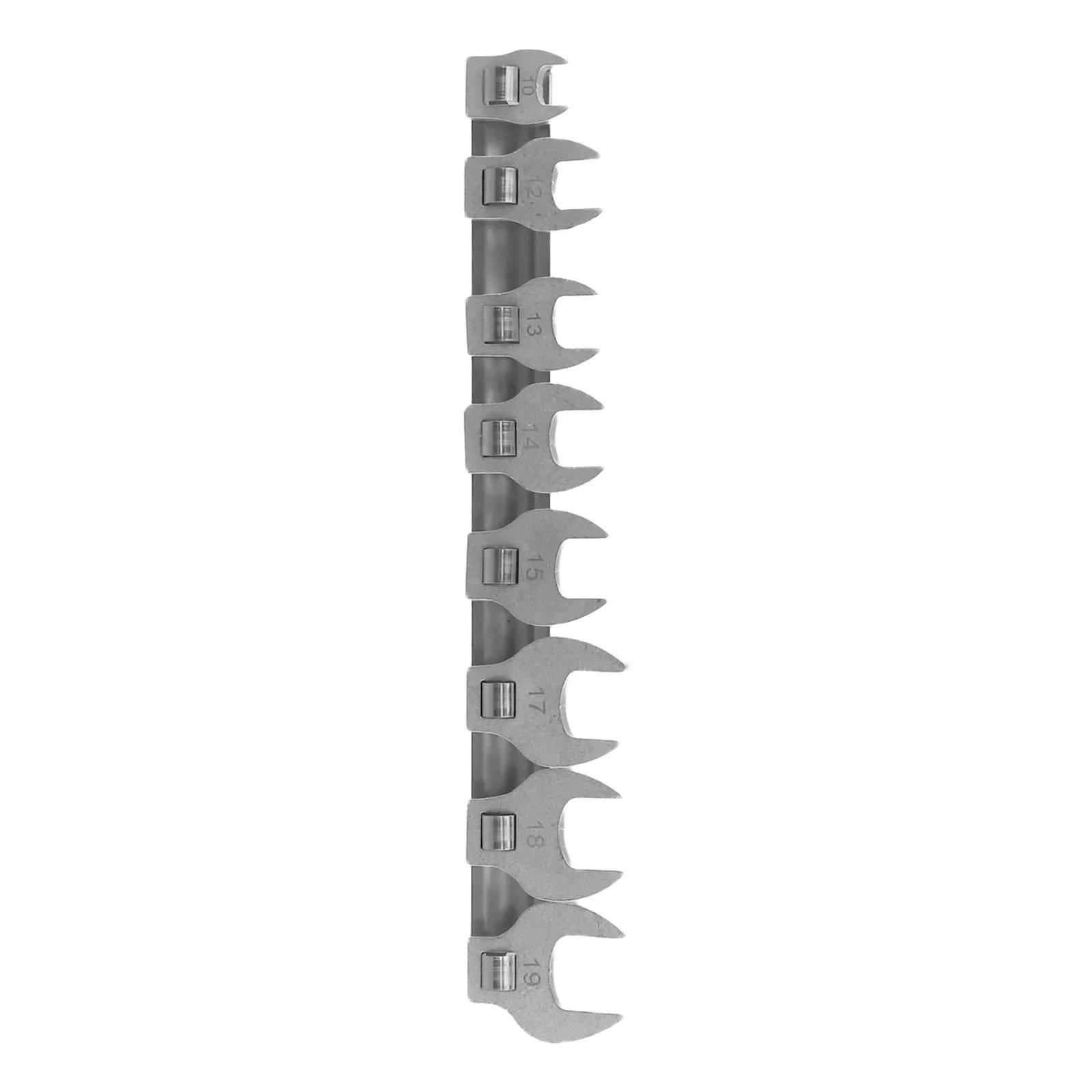 Wrench Drive Crowfoot 10mm-19mm Metric Foot Open End Spanner Storage Rack 8Pcs 3/8 Inch Drive Crowfoot Tool Accessories China Mainland
