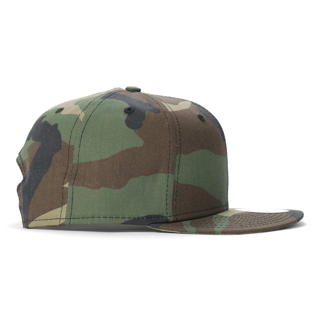 NEW ERA Cap Snapback 9FIFTY FLAT BILL Woodland Camo Camouflage Pattern FREE (New Era) (Size Adjustable)
