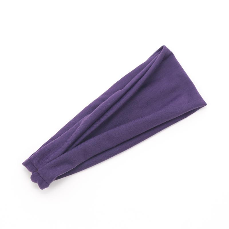 Neue Damen Unifarbene Elastische Haarbänder Yoga Stirnband Mode Turban Make-up Haarreif Vintage Geknotetes Haarband Haarschmuck