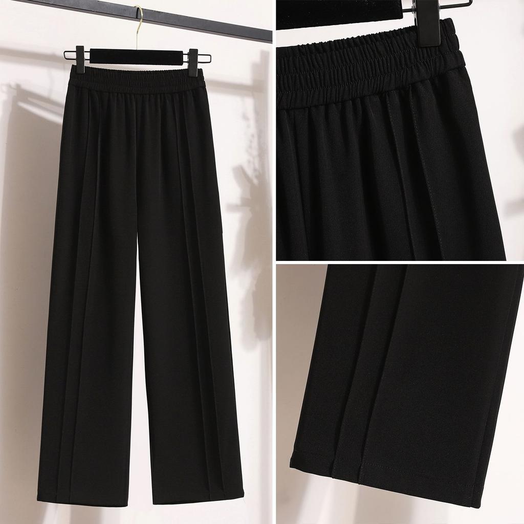 Plus Size Summer Long Pants Women Pants Loose Draped Straight Casual Female Basic Trousers Wide Leg Pants