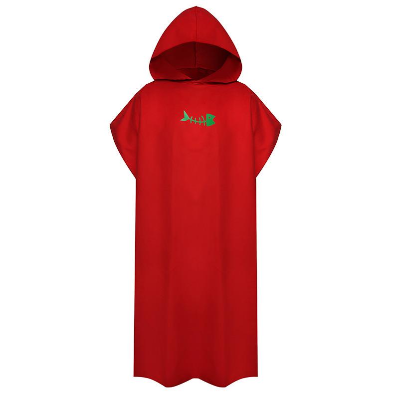 Microfiber Quick-dry Beach Towel Hooded Bathrobe for Swimming Adults