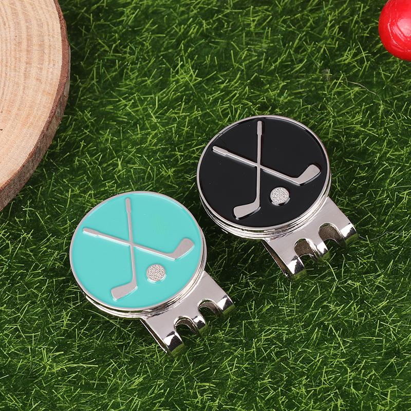 1Pc Golf Ball Marker Golf Hat Clip Magnetic Alloy Golf Ball Position Marker Removable Metal Hat Clip Accessories For Golfers