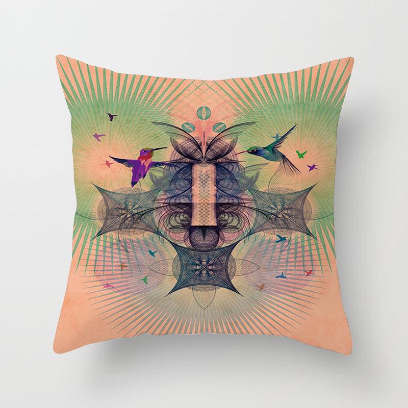 Ins Nordic Style Home Soft Decoration Gold Sofa Pillowcase Digital Printing Office Cushion Cover Pillowcase