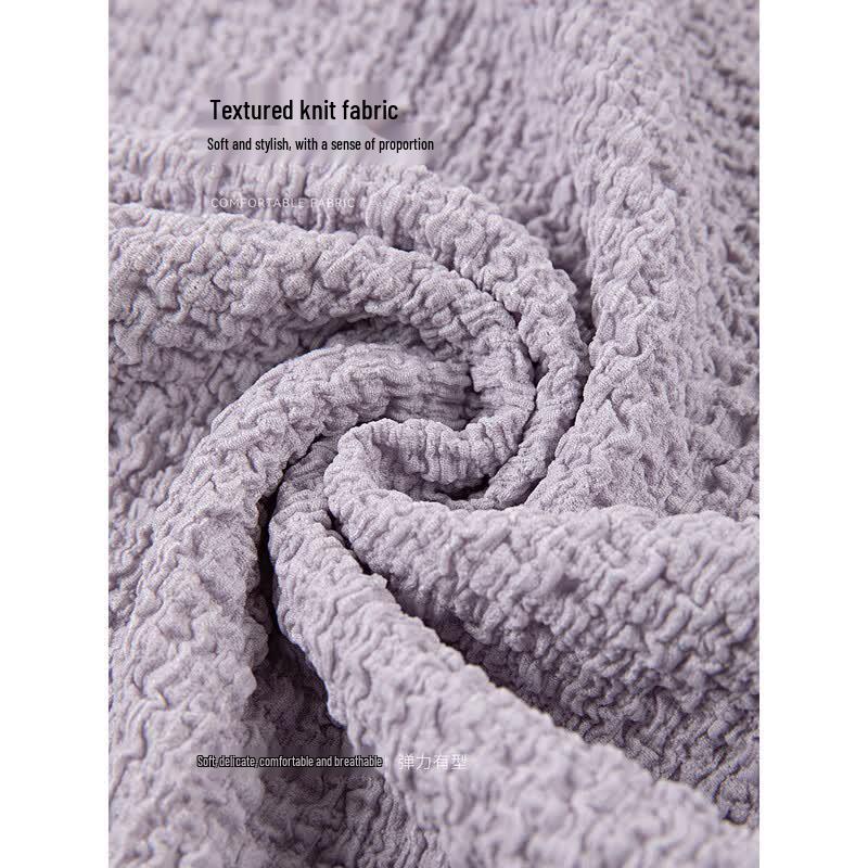 Women's Casual Textured Round Neck T-Shirt
