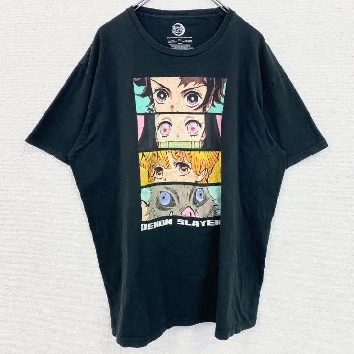 Demon Slayer T-Shirt 2XL Black Anime Retro Vintage Style Japan L