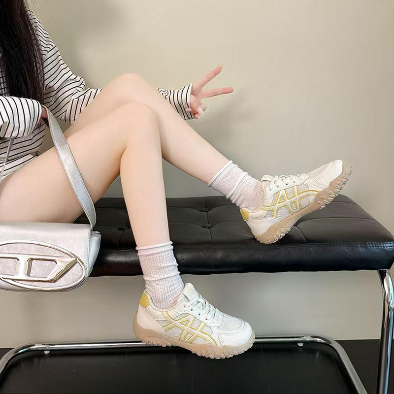 Soft Leather German Training Shoes Women's New Comfortable Forrest Gump Shoes In Autumn and Winter 2025 Breathable Trend Sports and Leisure White Shoe