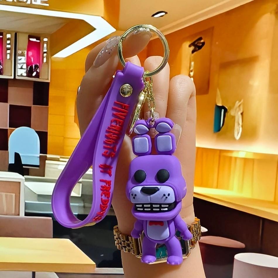 5PCS Cartoon Game Action Figure FNAF Freddy's Fazbear Bear Doll Model Toy Five Nights Freddy Keychain For Gift