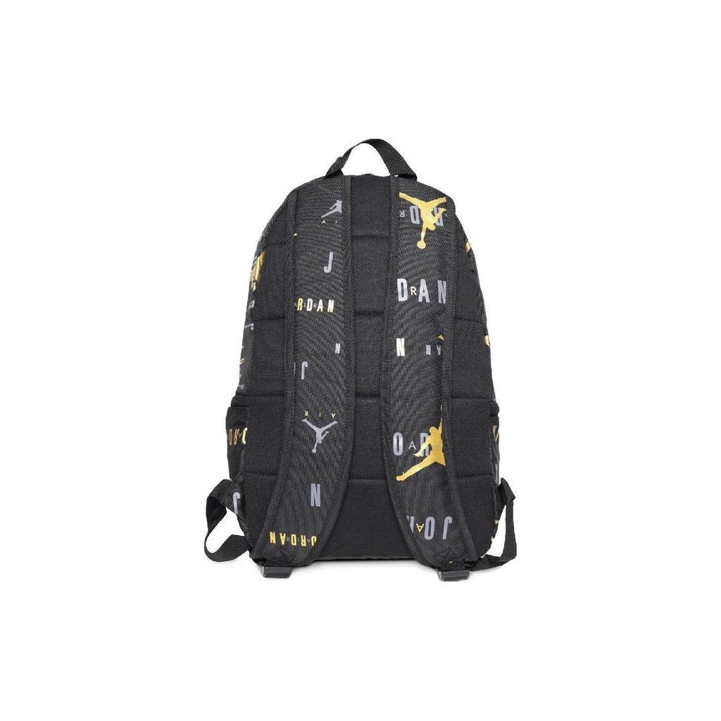 Jordan All Over Print Air Logo Polyester Backpack Unisex Backpack Black JD2143004GS-001