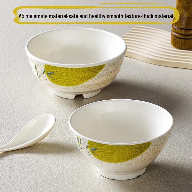 Ruhan B6006 Melamine Soup & Rice Bowls, 10-Pack