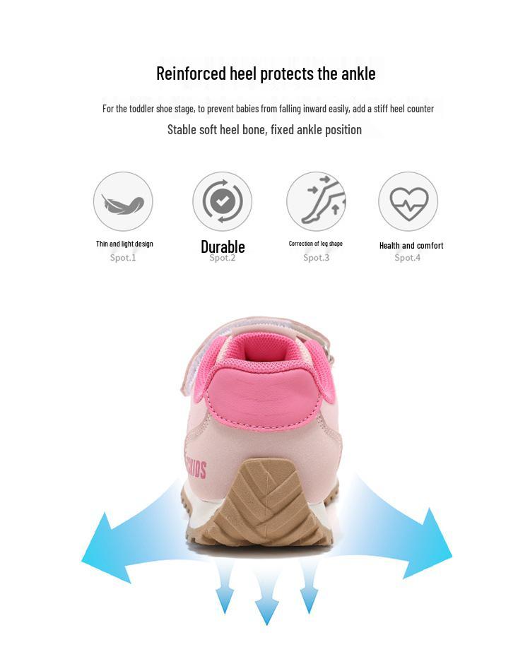 ABC Kids 2026 Spring Velcro Sports Shoes for Boys & Girls - Breathable, Soft Sole, Casual Sneakers
