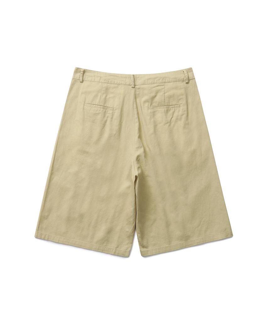 CONNECT KINLOCH Bermuda Two-Tuck Chino Half Pants (Beige)