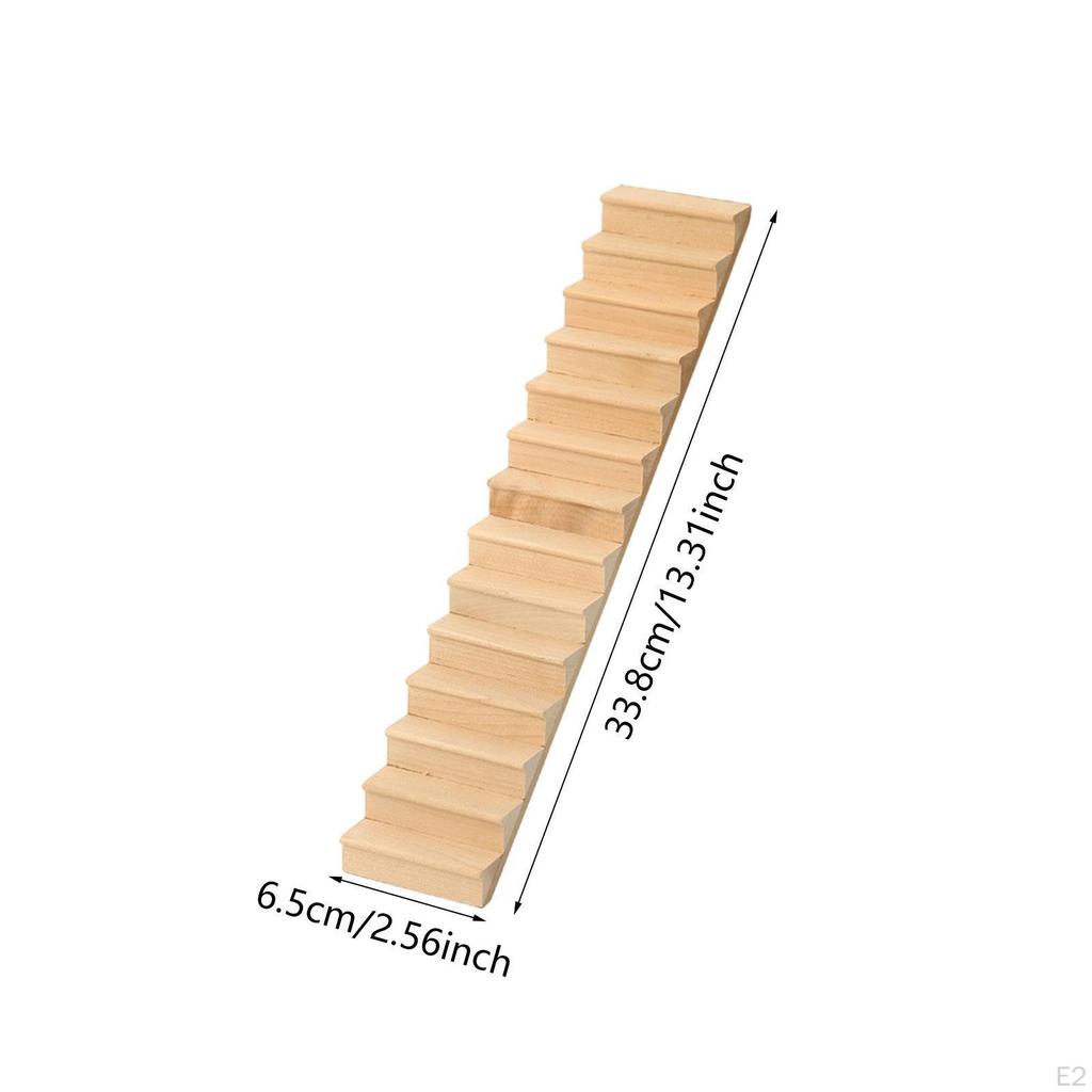 1/12 Dollhouse Wooden Staircase Mini Ladder Toy House Decorations Decorative Educational Toys