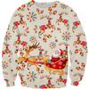 2025 European & American Christmas 3D Santa Claus Round Neck Couple Sweatshirt