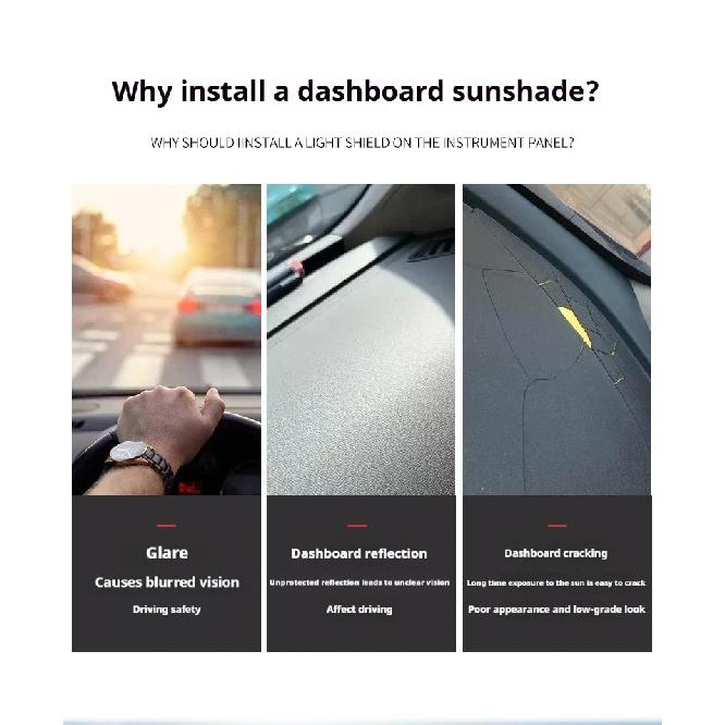 Für Peugeot 508L Leder Auto Armaturenbrett Sonnenschutzmatte Instrumentenbrett Rutschfeste Abdeckung Leder Zubehör Innenraumleisten