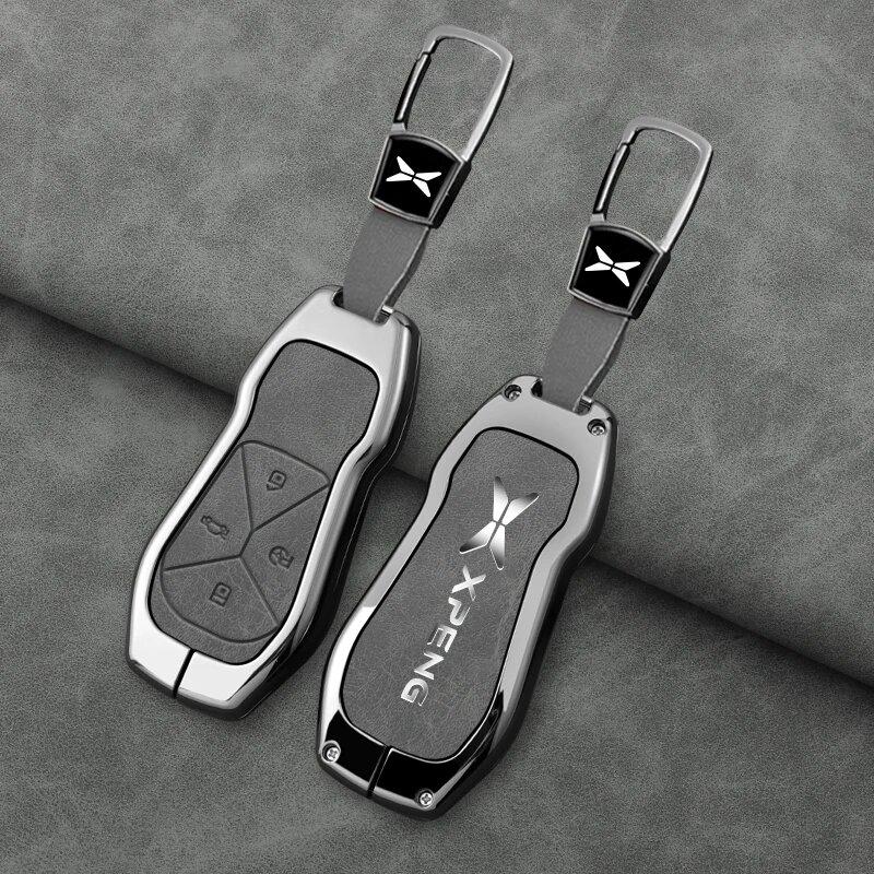Zinc Alloy Leather Car Key Case for Xpeng G6 G9 P7 P7I G3 G3I P5 2021 -2024 Key Case Car Remote Key Fob Case