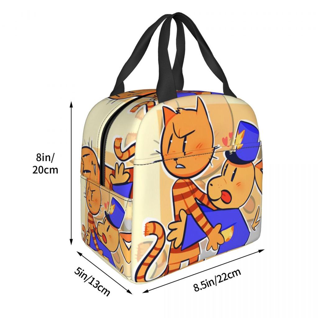 Dog Man Thermal Insulated Lunch Bag for Picnic Portable Food Bag Container Thermal Cooler Lunch Boxes