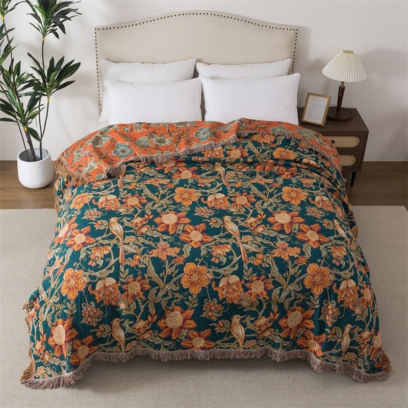 

Одеяло 100% хлопок, Свежая простыня, Четырехслойная марлевая простыня, Двустороннее использование, Сияющее свечение 150x200cm