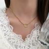 Simple Temperament Golden Beanie Necklace Female
