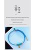 Natural Blue Jade Abacus Bead Bracelet in Retro Chinese Style