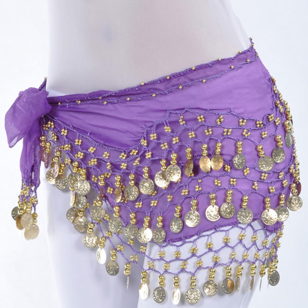 Belly Dance Hip Scarf Wrap Belt Tribal Sash Skirt  128 Coins