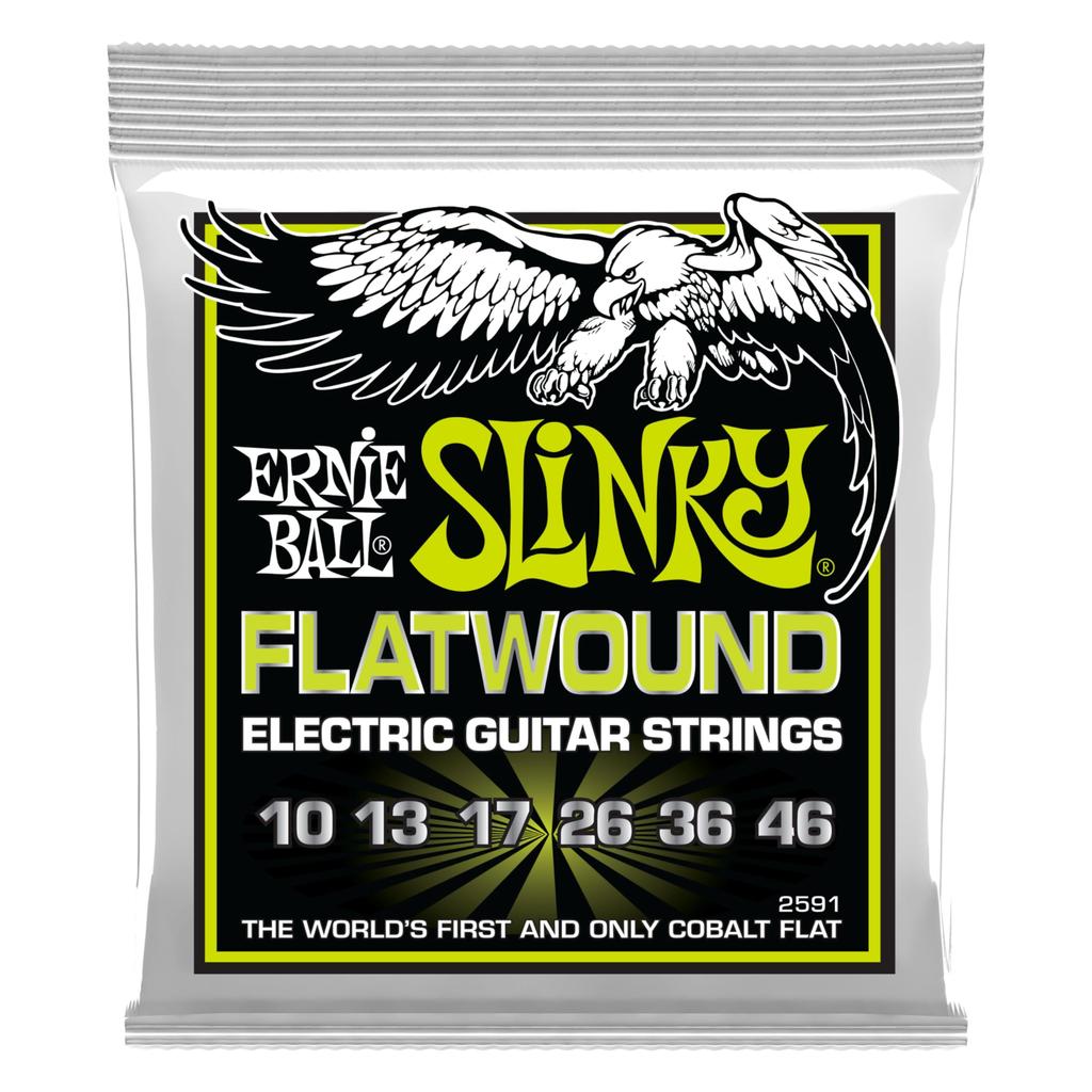 Flatwound Electric Guitar Strings Ernie Ball 2591 (10-46) Regular Slinky