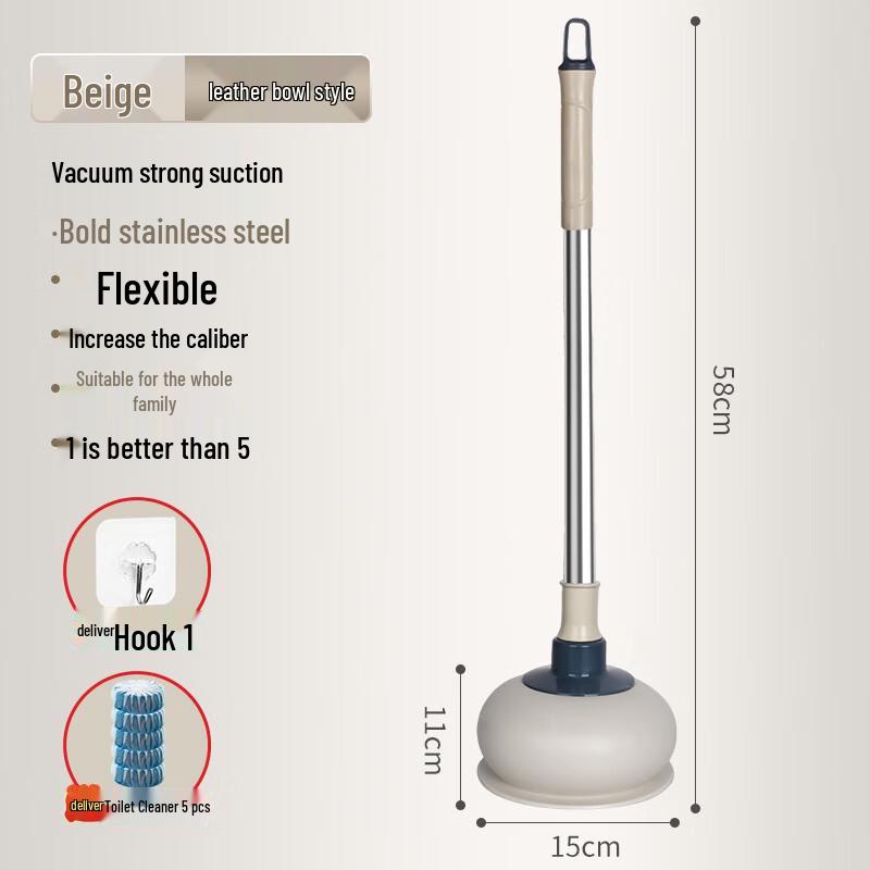 Toilet Plunger and Pipe Dredger Tool