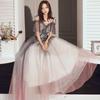 Atmospheric Fairy Evening Dress Women's 1011 New Banquet Annual Meeting Elegant Temperament Long Host Gradual Change Color Dress