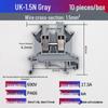 UK2.5B DIN Rail Terminal Block Connector, Pure Copper, Flame Retardant, Quick Wiring (UK-5n, UK-3n, UK-6n).