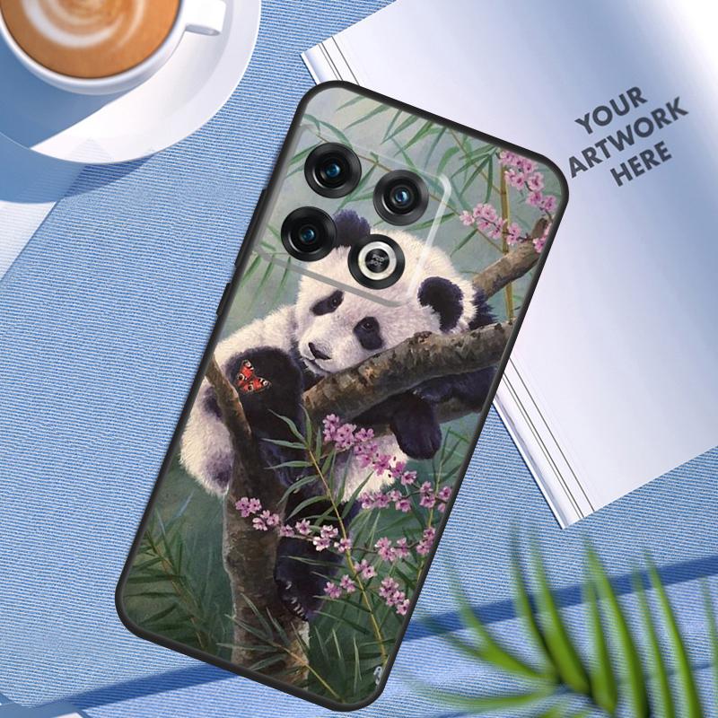 Panda Animal Cute Bear Case For OnePlus 12 12R 11 9 10 Pro 10R 9R 8T 10T Nord 3 CE 2 Lite 2T CE4 N10 N20 N30 Cover