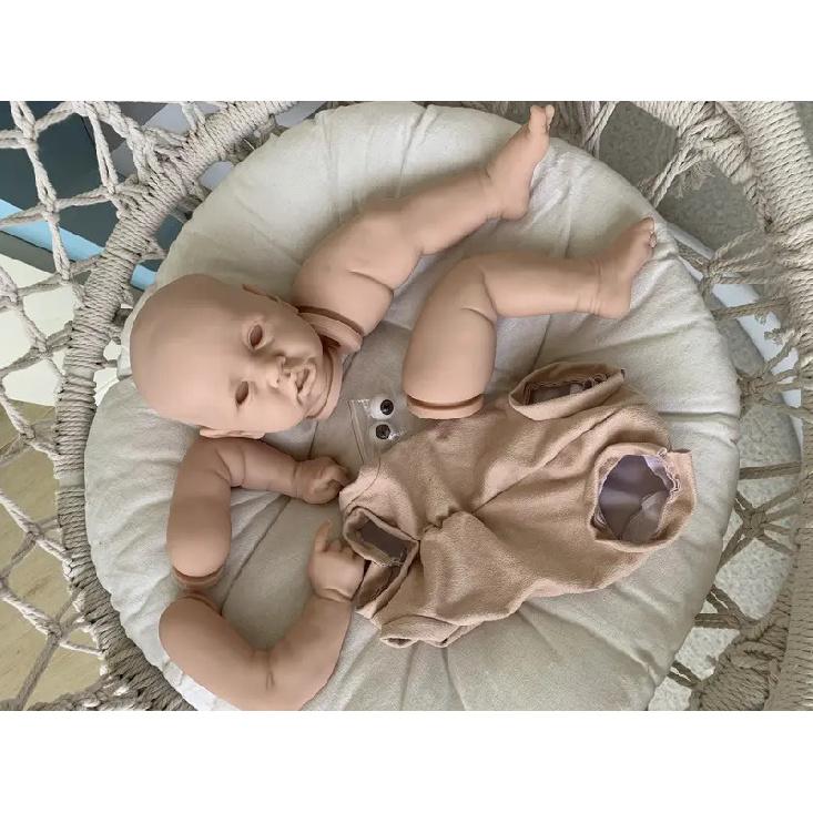 NPK Reborn Baby 22 Inches Lifelike Newborn Cute Liam Vinyl Unpainted Unfinished Parts DIY Blank Doll Kit