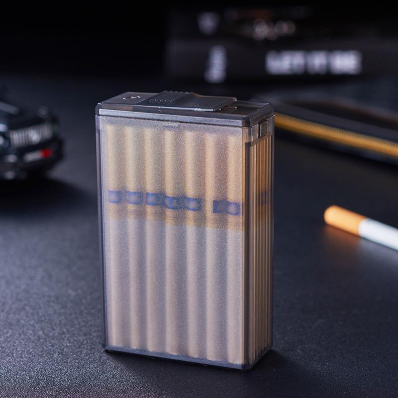 Personalized Portable White Cigarette Case for Men - Creative, Anti-Pressure, Moisture-Proof Sliding Lid, Holds 20 Regular Cigarettes