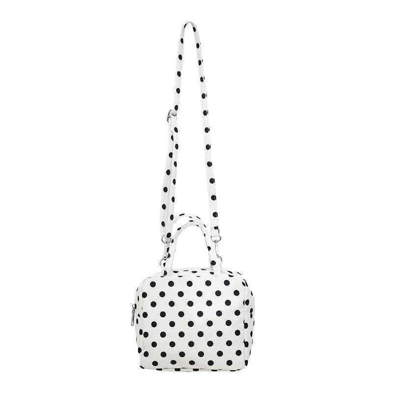 Women's new canvas polka dot shoulder bag messenger bag simple fashion versatile daily commute